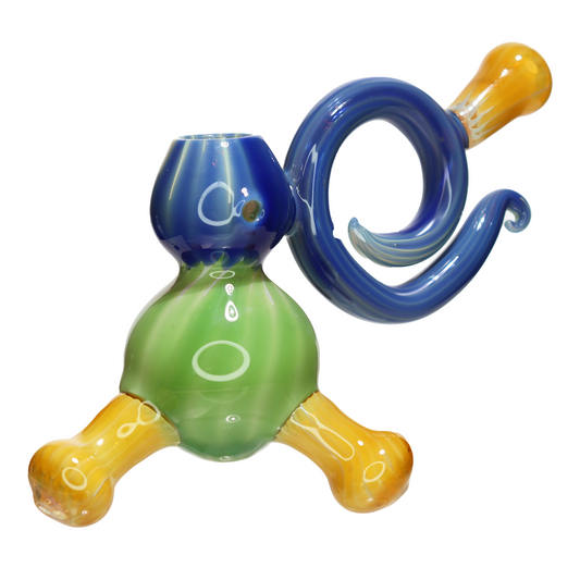 8 in - Fancy Crazy Glass Bubbler