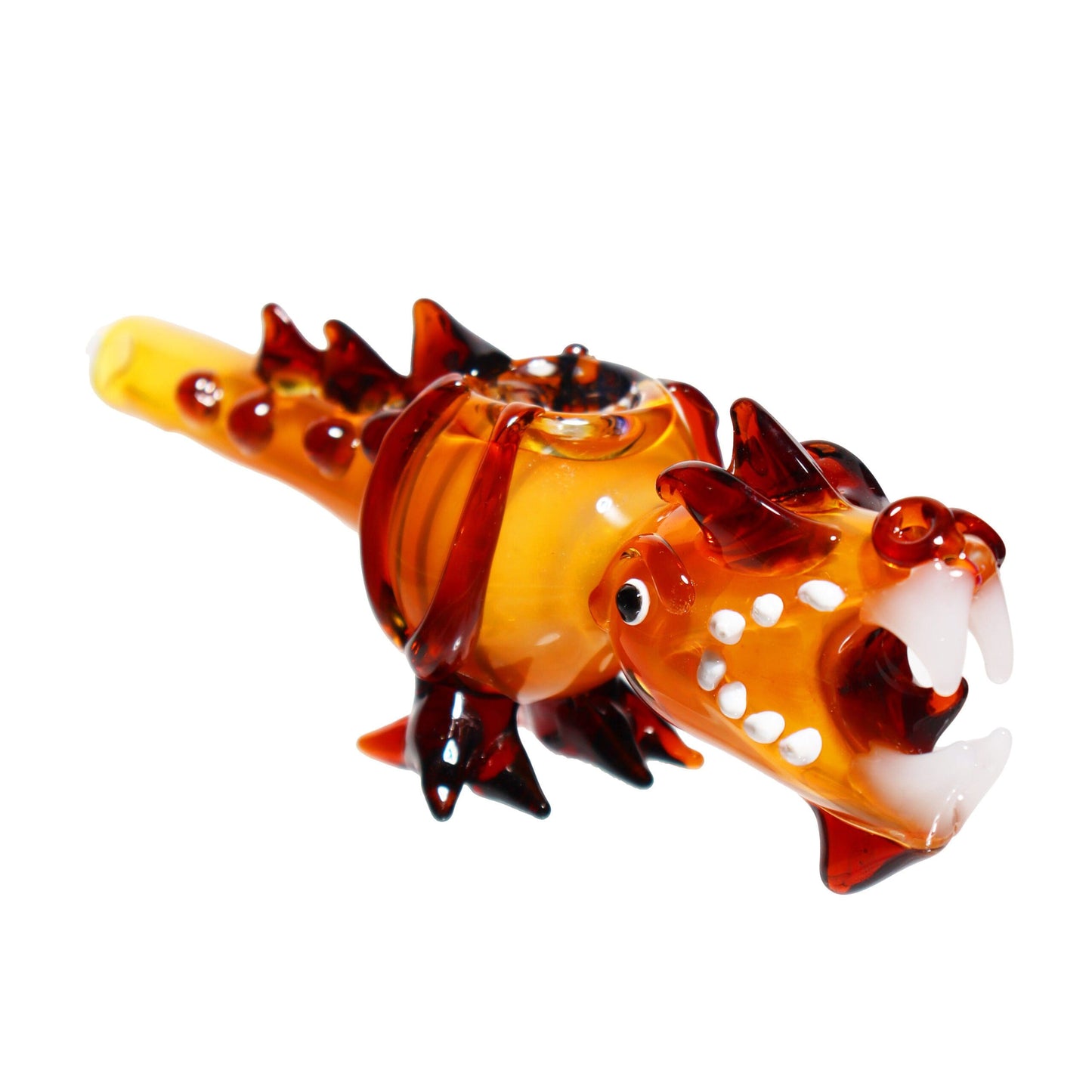 3 in - Glass Dragon Flame Fancy Animal Hand Pipe