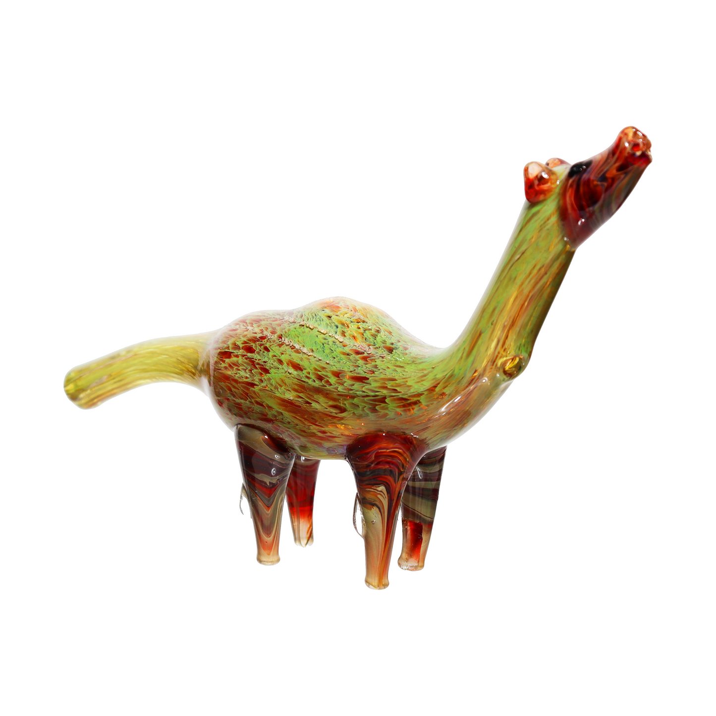 7 in - Multicolor Giraffe Glass Hand Pipe