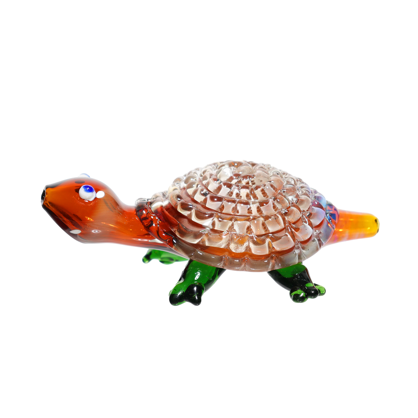 3 in - Gold Turtle Glass Hand Pipe