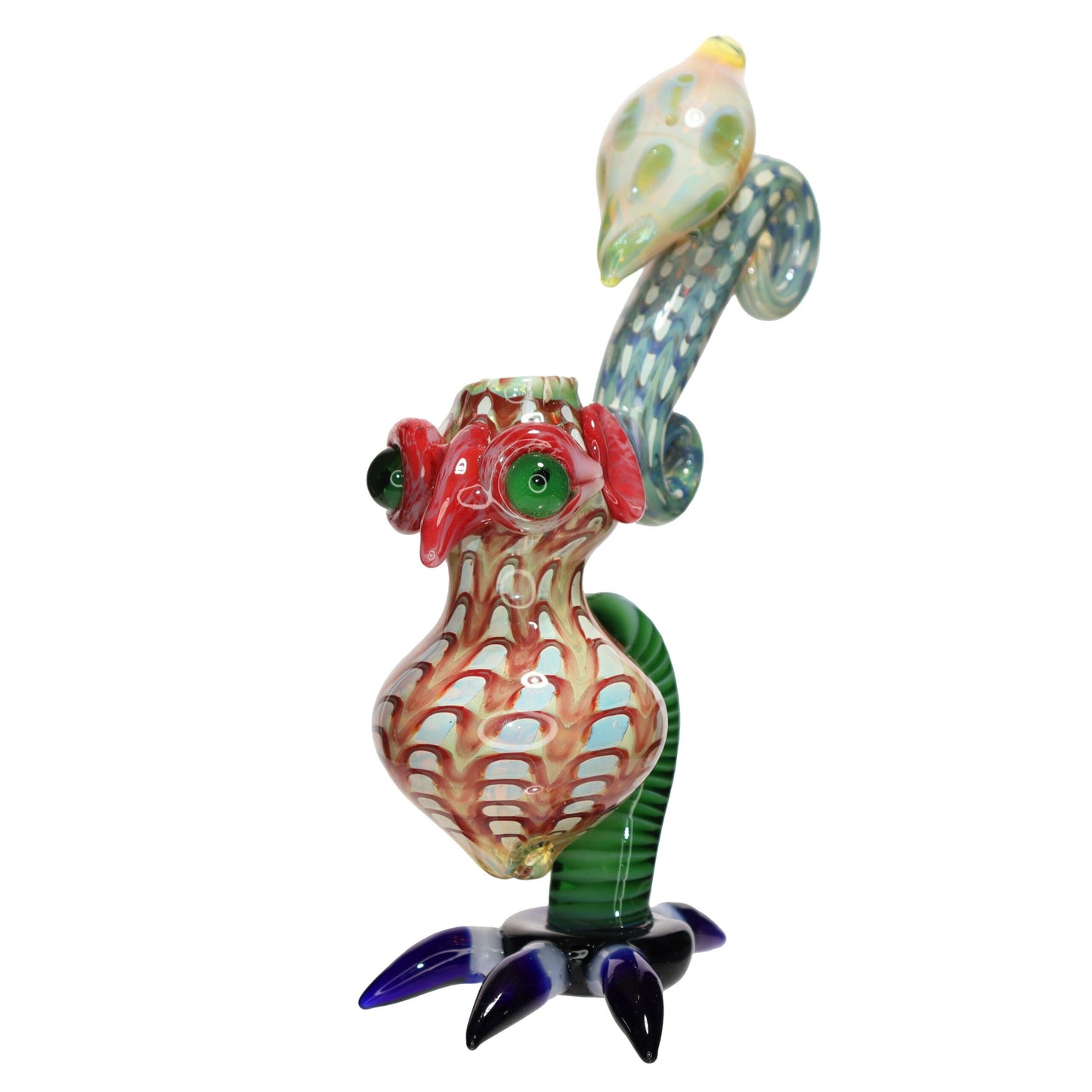 10 in - Angry Bird One Leg Fancy Glass Bubbler