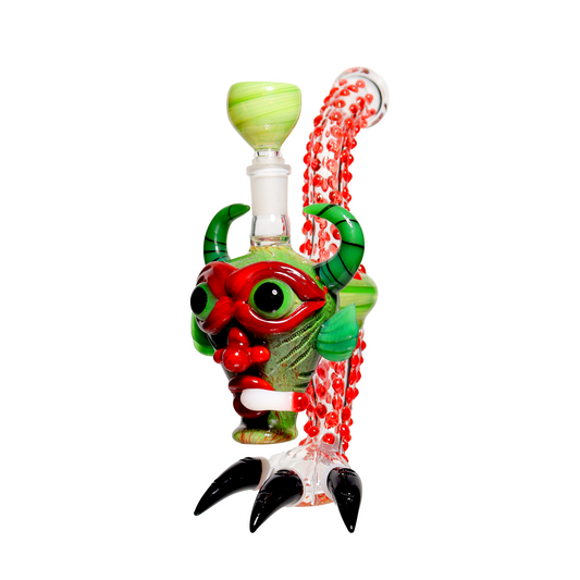 10 in - Smoking Monster Glass Bubbler Pipe