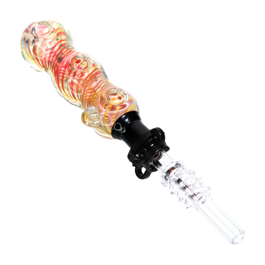 Pink Curvy Balls Glass Nectar Collector