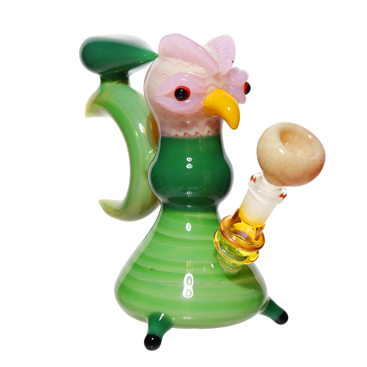 7 in - Chicken Head Glass Bubbler Fancy