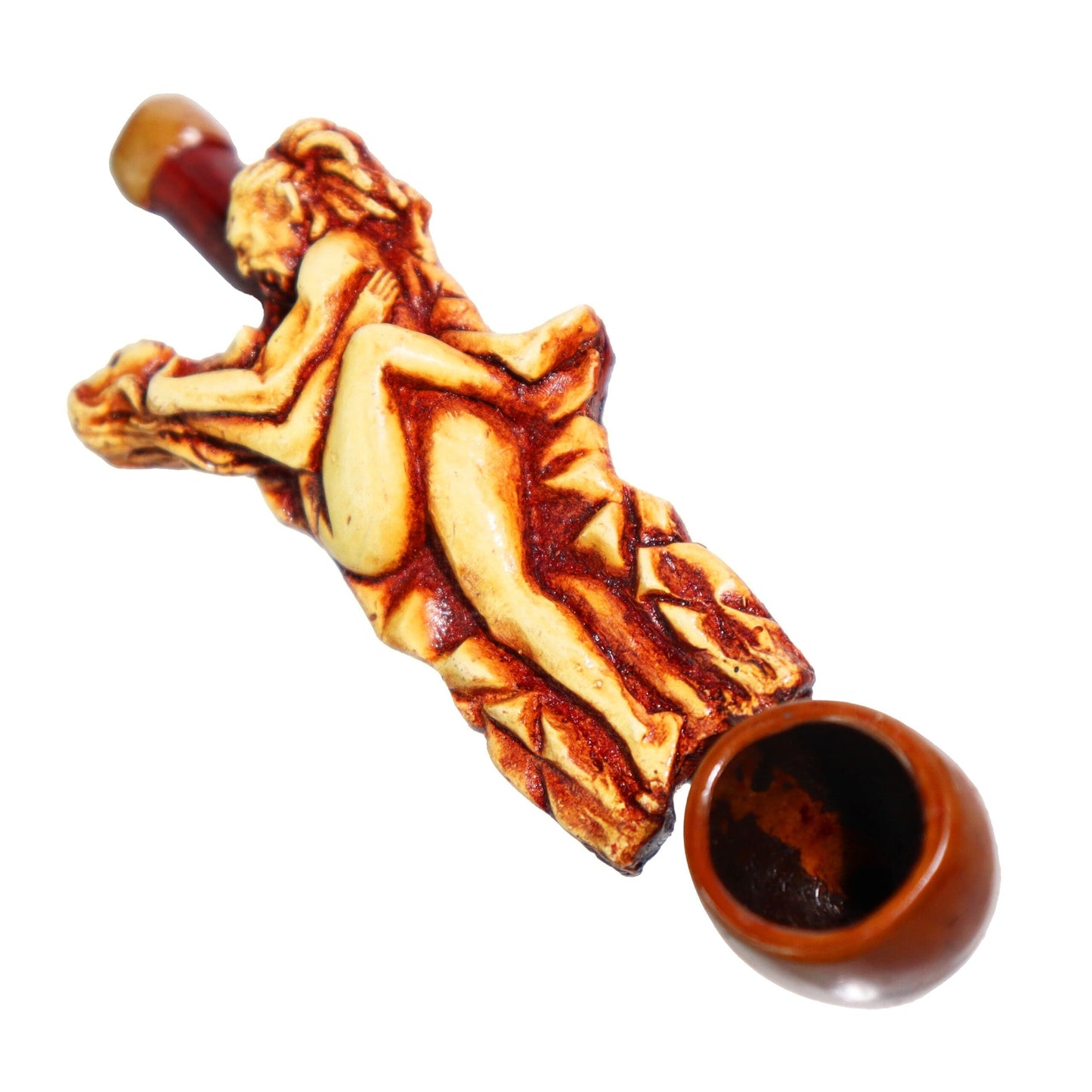 4 in -  Sexy Hug Couple Bamboo Hand Pipe