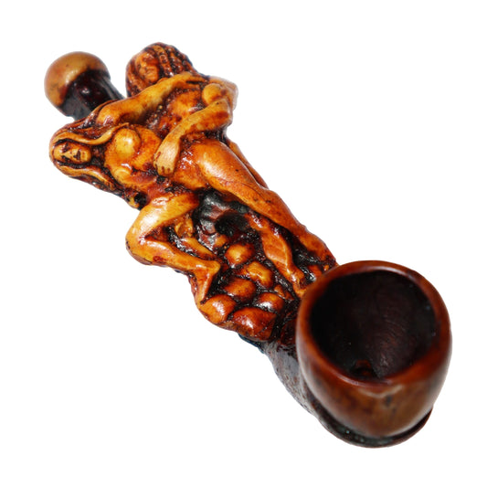 4 in -  Sexy Back Hug Couple Bamboo Hand Pipe