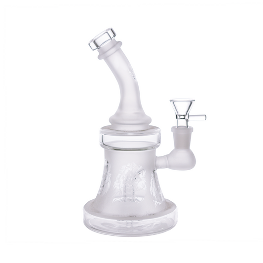 8 in - Frozen Bent Neck Glass Bong