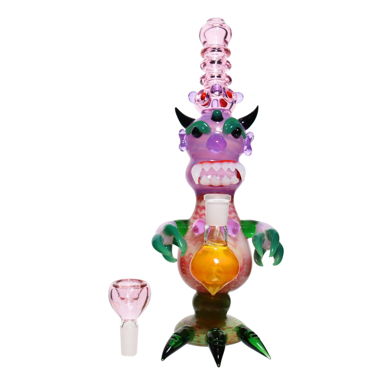 12 in - Multicolor Fancy Monster Bubbler