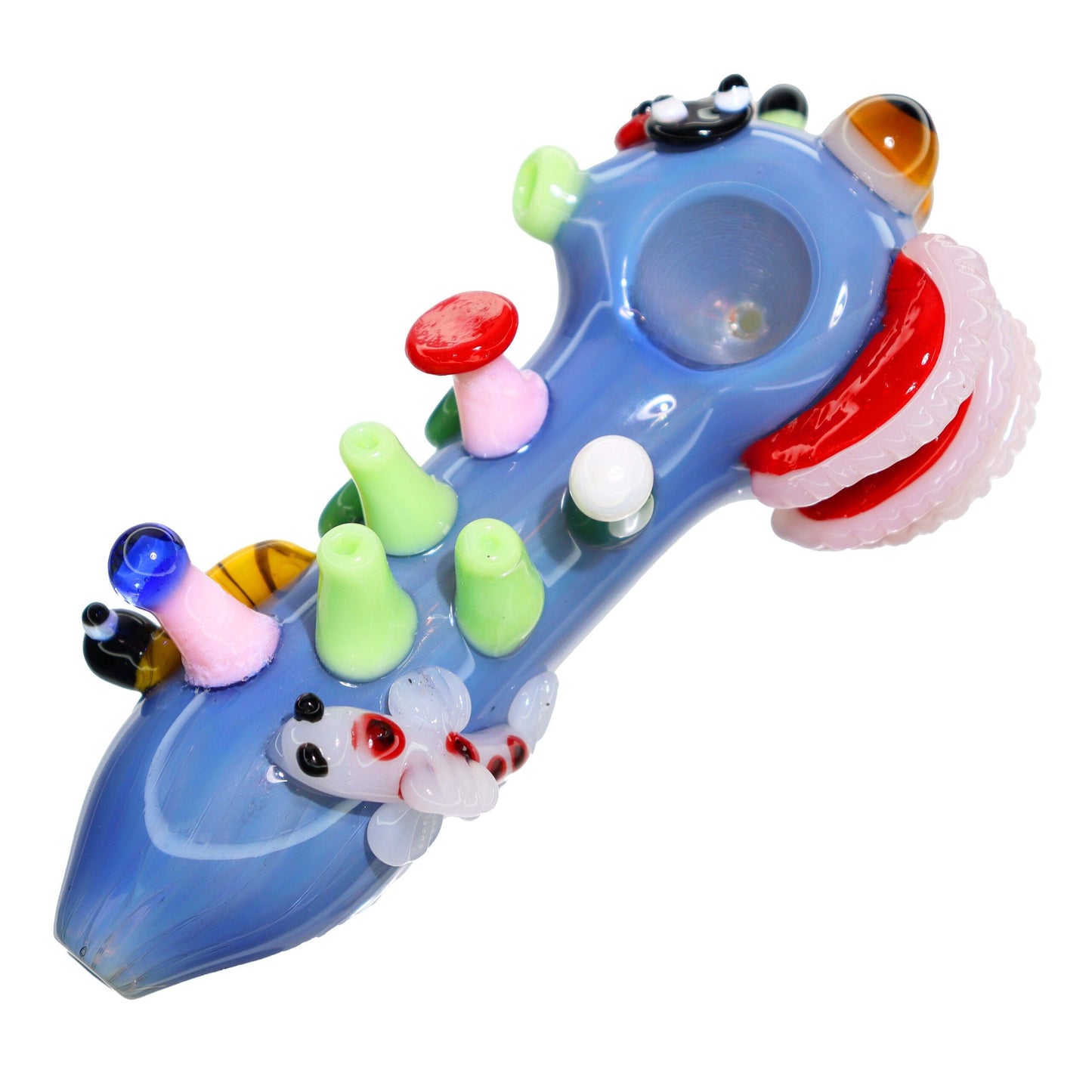 5 in - Fancy Crazy Animals Hand Pipe Spoon