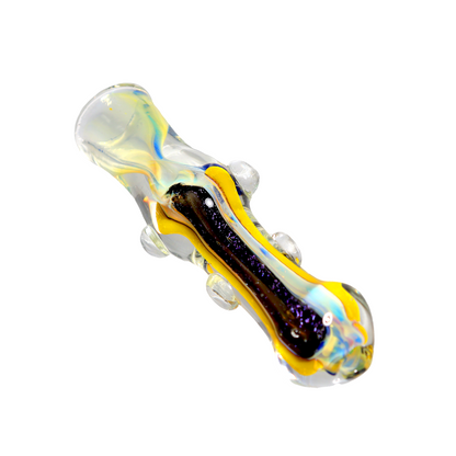 Fancy Multicolor Glass Chillum