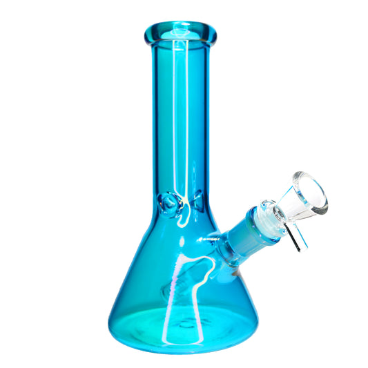 8 in - UV Multicolor Glass Beaker Bong