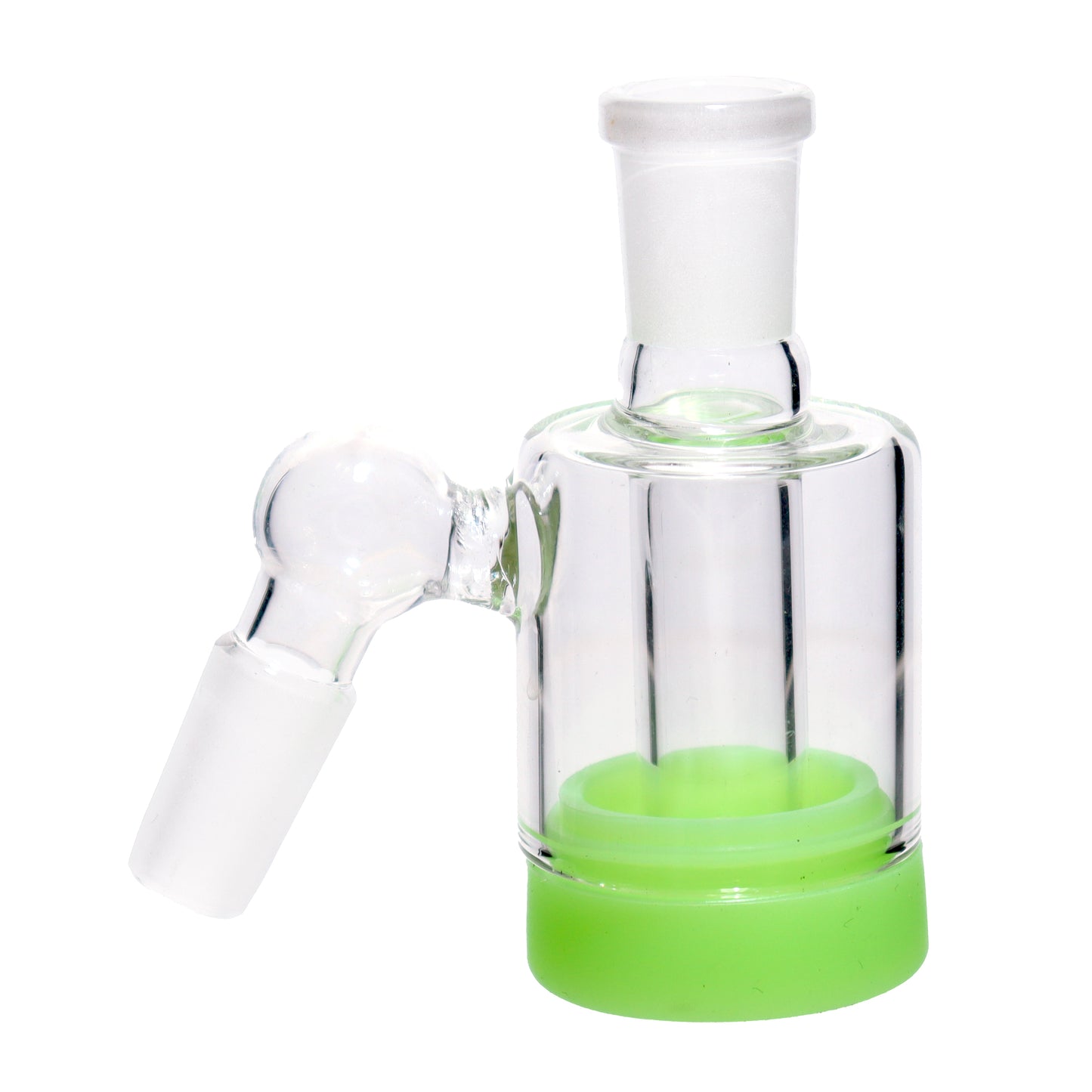 3.5 in - Reclaim Male 45 Degree Multicolor Ash Catcher Silicone Bong 14 mm