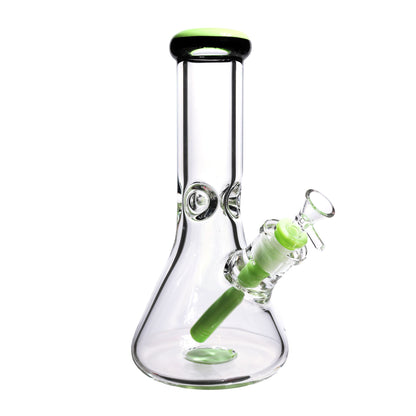 10 in - Clear Glass One-Tone Beaker Bong 9 mm