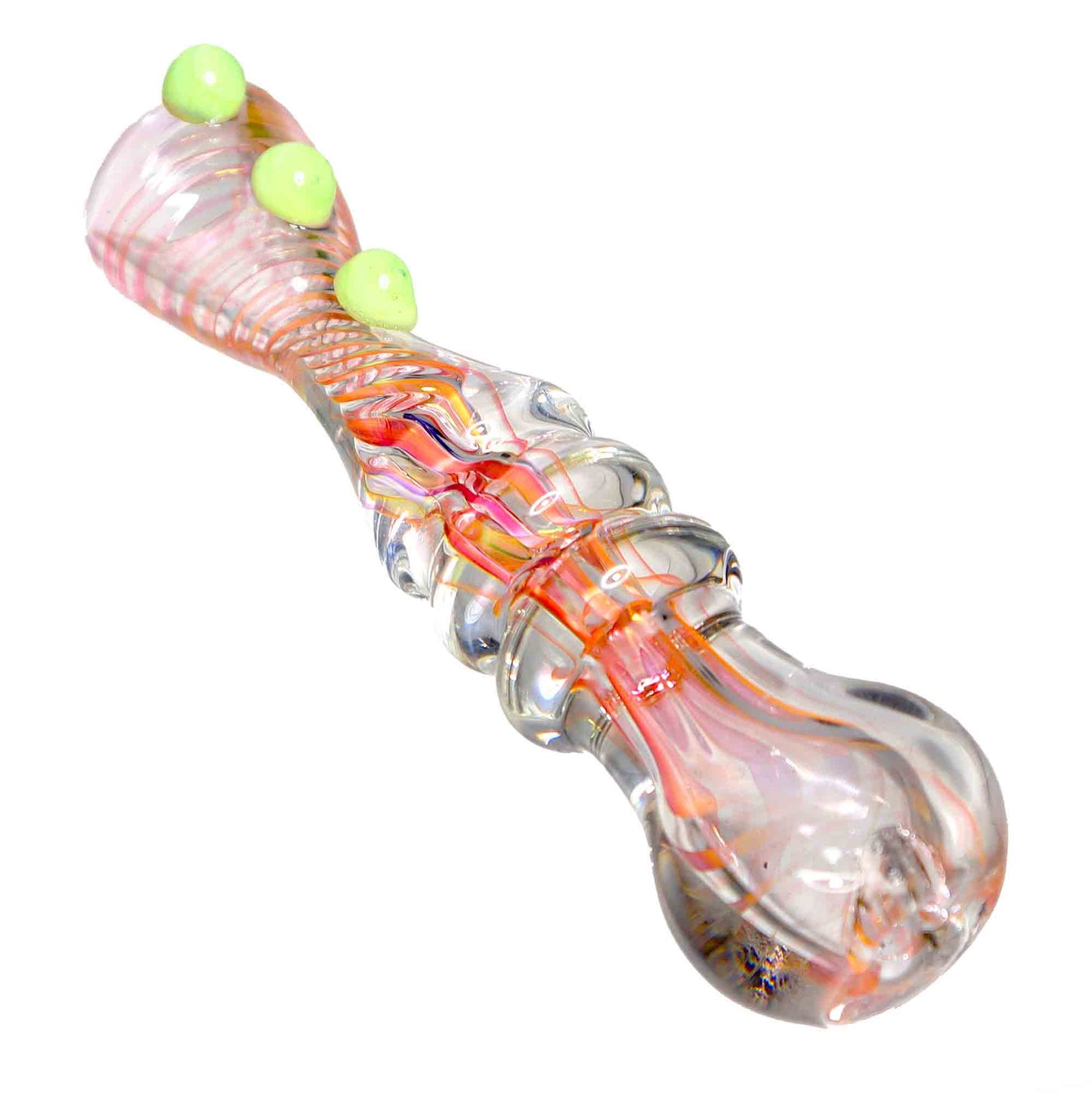 Pink Implosion Glass Chillum