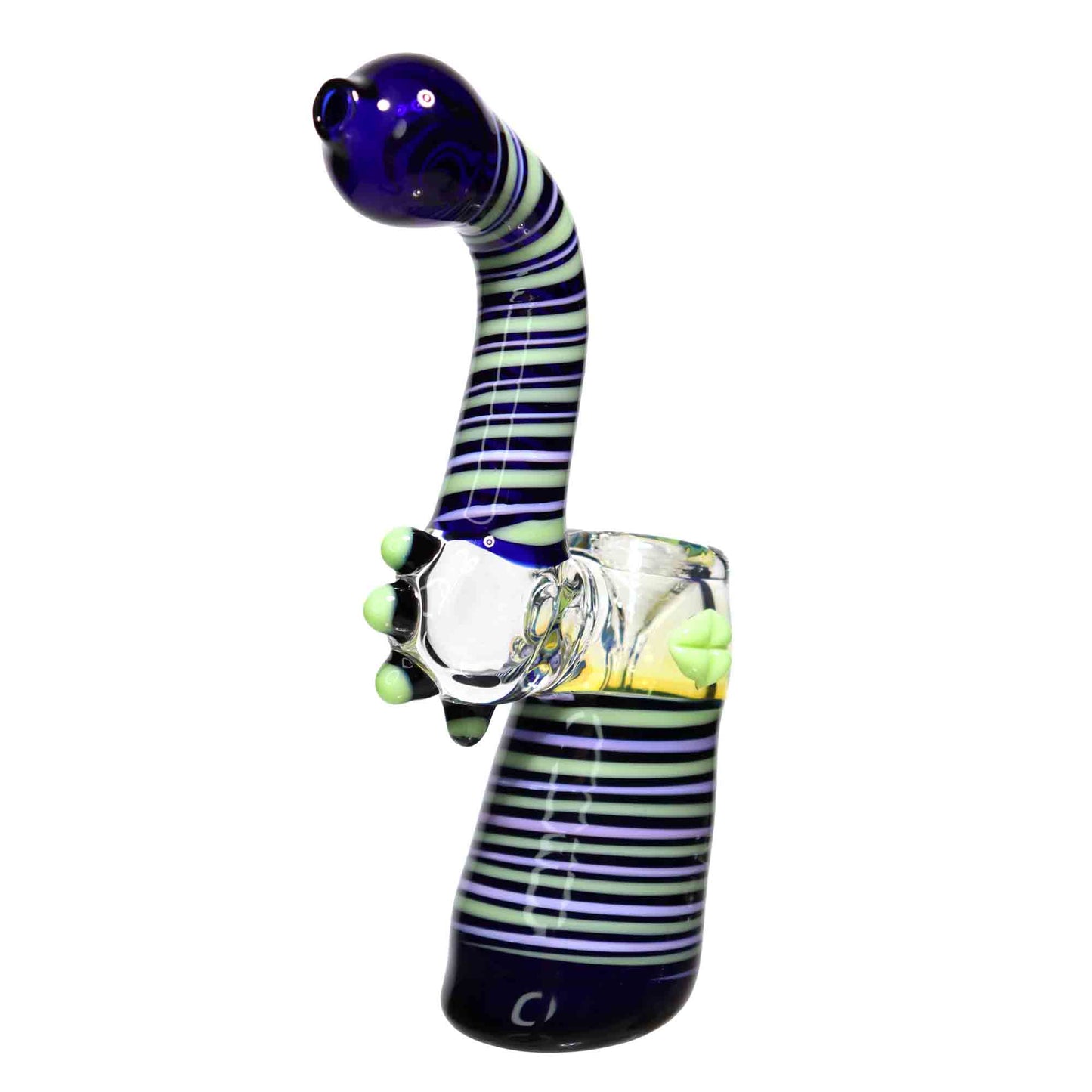 9 in - Clear Bowl Streaky Sweet Glass Bubbler