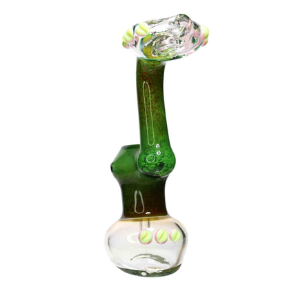 9 in - Exotic Green Dichroic Glass Bubbler