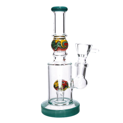 6 in - Straight Wig Wag Ball Glass Mini Bong