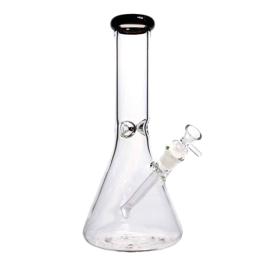 12 in - Clear Glass Beaker Color Bong 5 mm