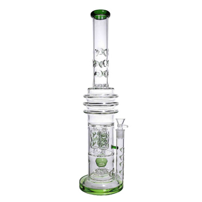 22 in - Big Exotic Honeycomb Perc Glass Bong