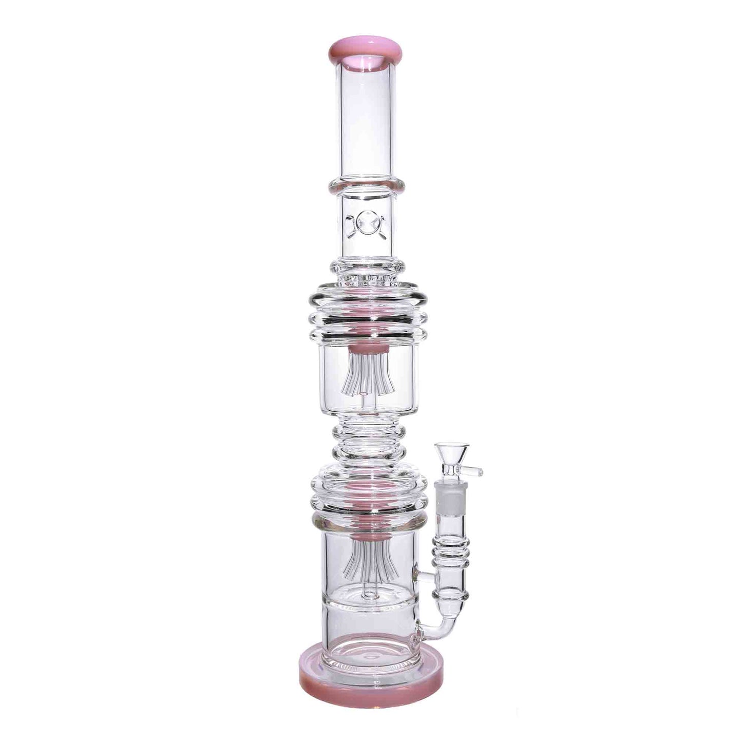 21 in - Big Exotic Double Chamber Glass Bong 18 mm