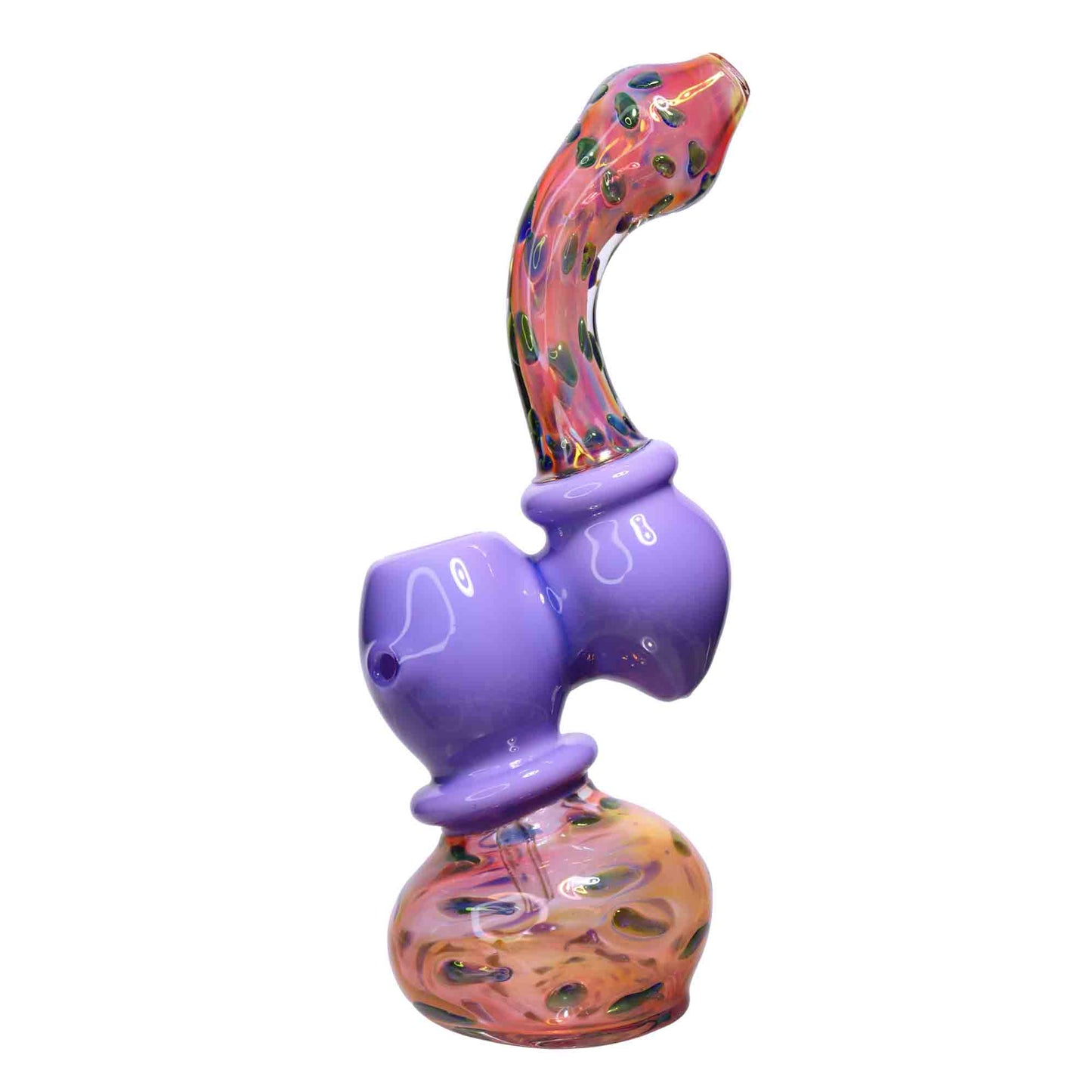 9 in - Slime Colors Handle Polka Dots Bubbler Fancy