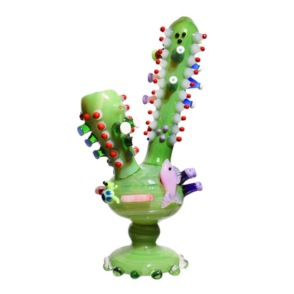 12 in - Super Fancy Glass Cactus Bubbler