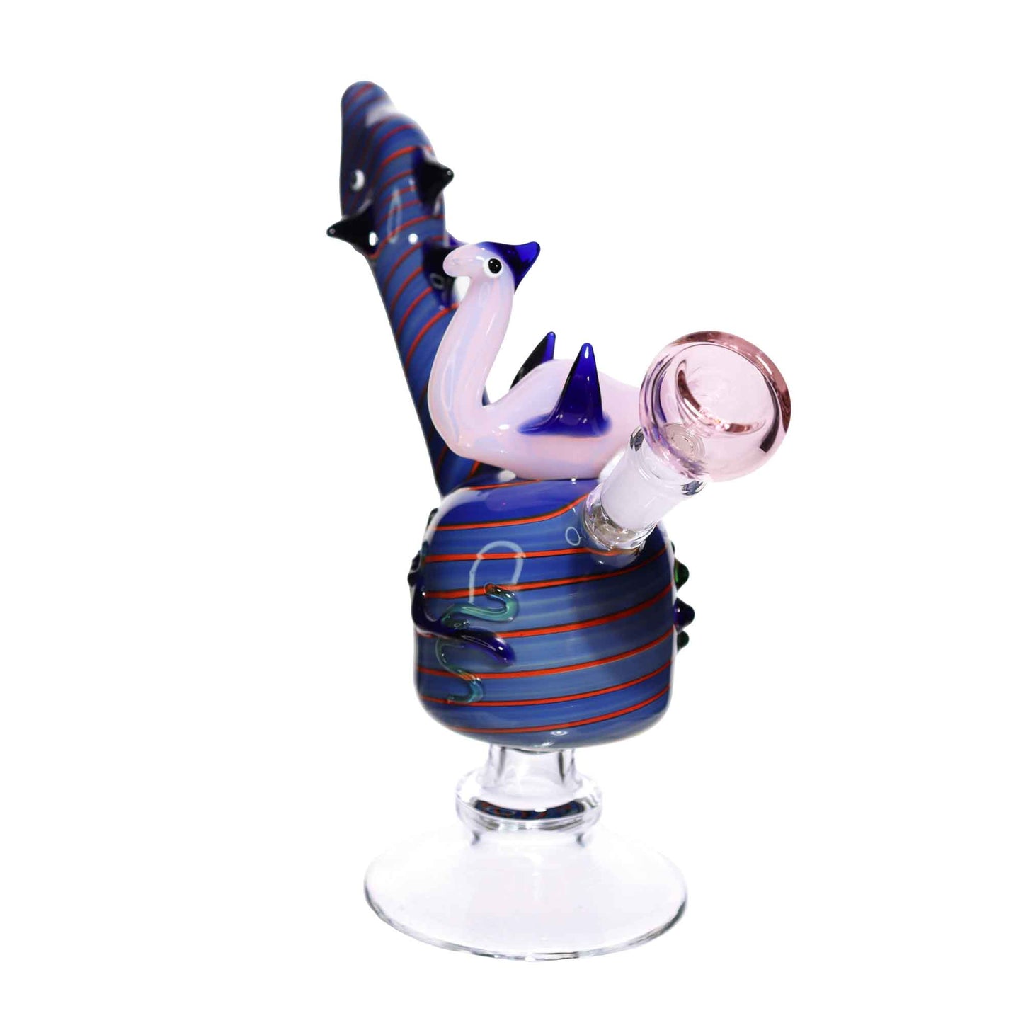 11 in - Twisted Multicolor Glass Bubbler Fancy