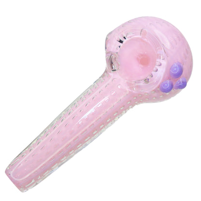 6 in - Sweet Slime Colors Doted Glass Hand Pipe Spoon