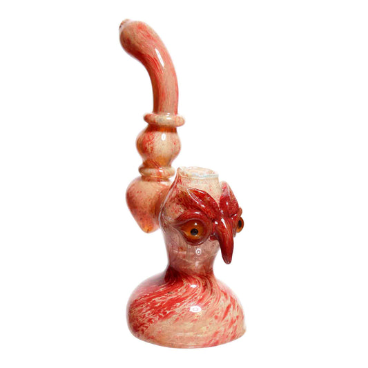 8 in - Owl Fancy Glass Bubbler