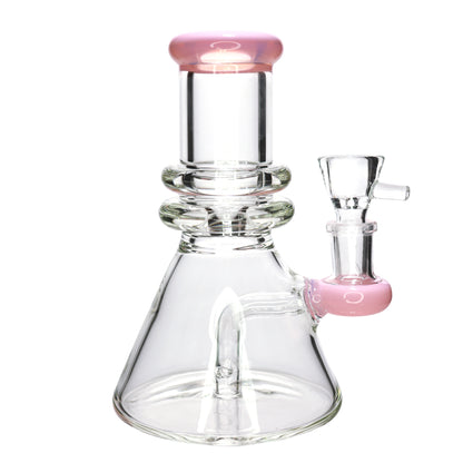 8 in - Heavy Glass Slime One Tone Glass Beaker Bong Clear