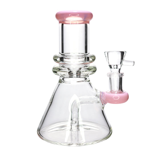 8 in - Heavy Glass Slime One Tone Glass Beaker Bong Clear