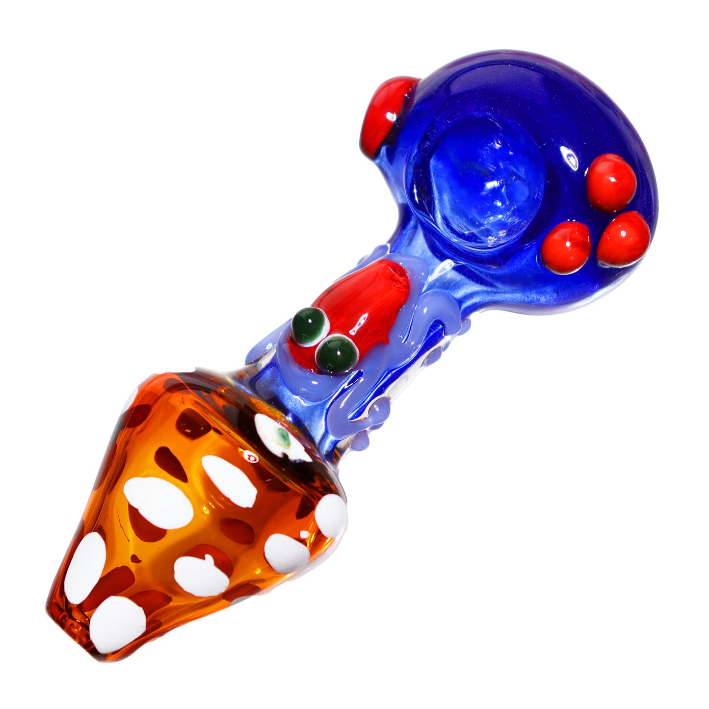 5 in - Fancy Mushroom Multicolor Hand Pipe Spoon