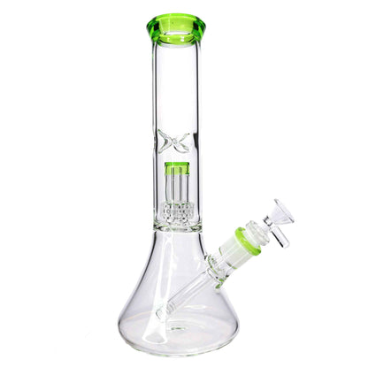 10 in - Clear Beaker Glass Bong One-Tone Perc