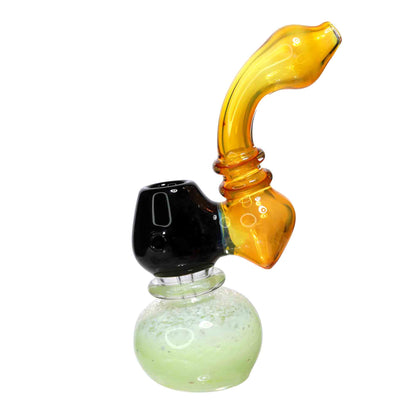 8 in - Gold Slime Colors Body Glass Bubbler