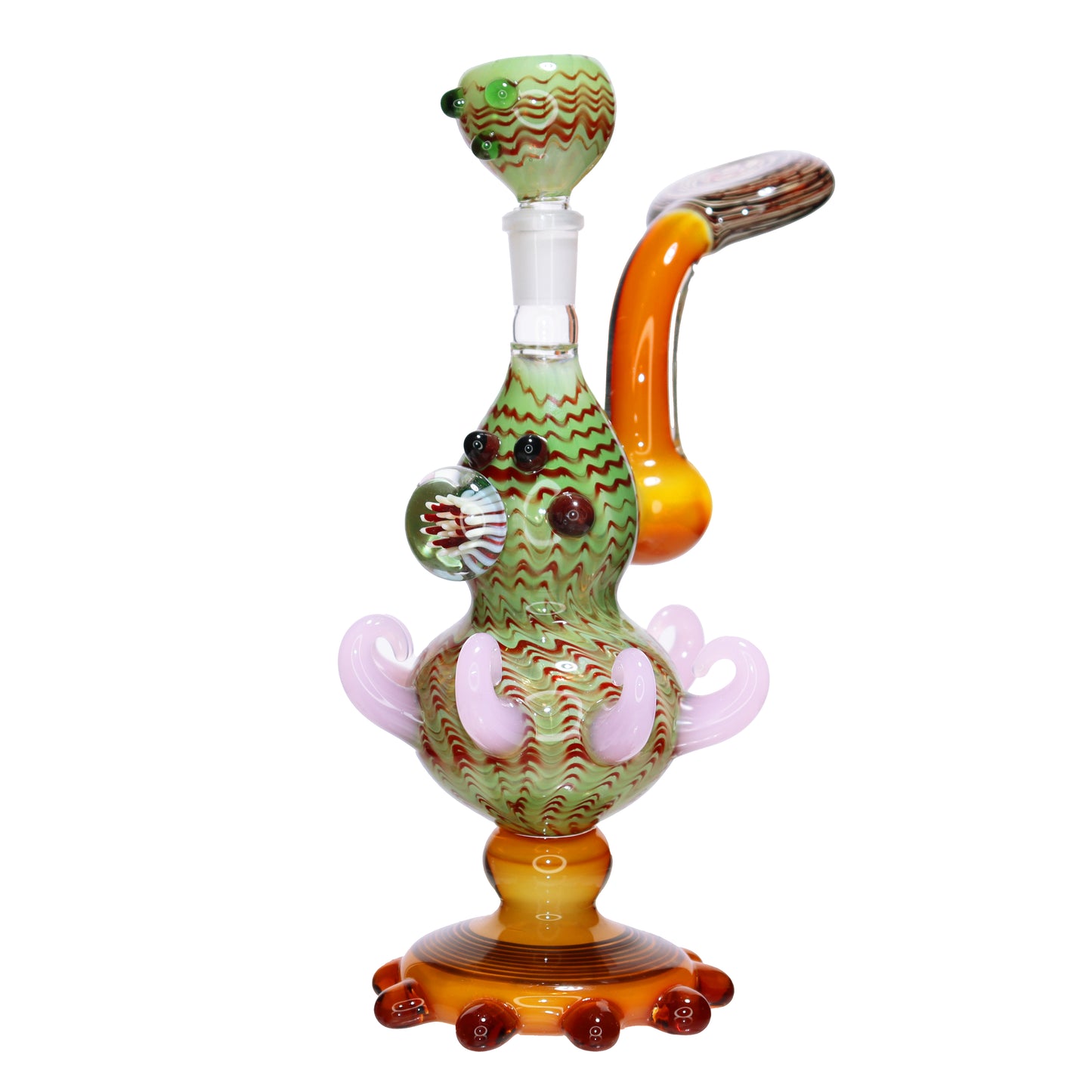 10 in - Fancy Glass Monster Bubbler Exotic