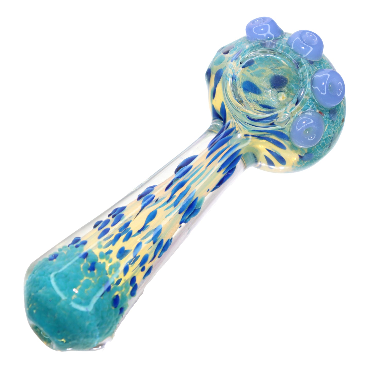 4 in - Fancy Doted Fumed Multicolor Hand Pipe Spoon