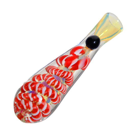 Streaky Tail Implosion Glass Chillum