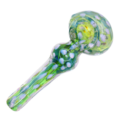 5 in - Slim Fancy Blue/Green Hand Pipe Spoon