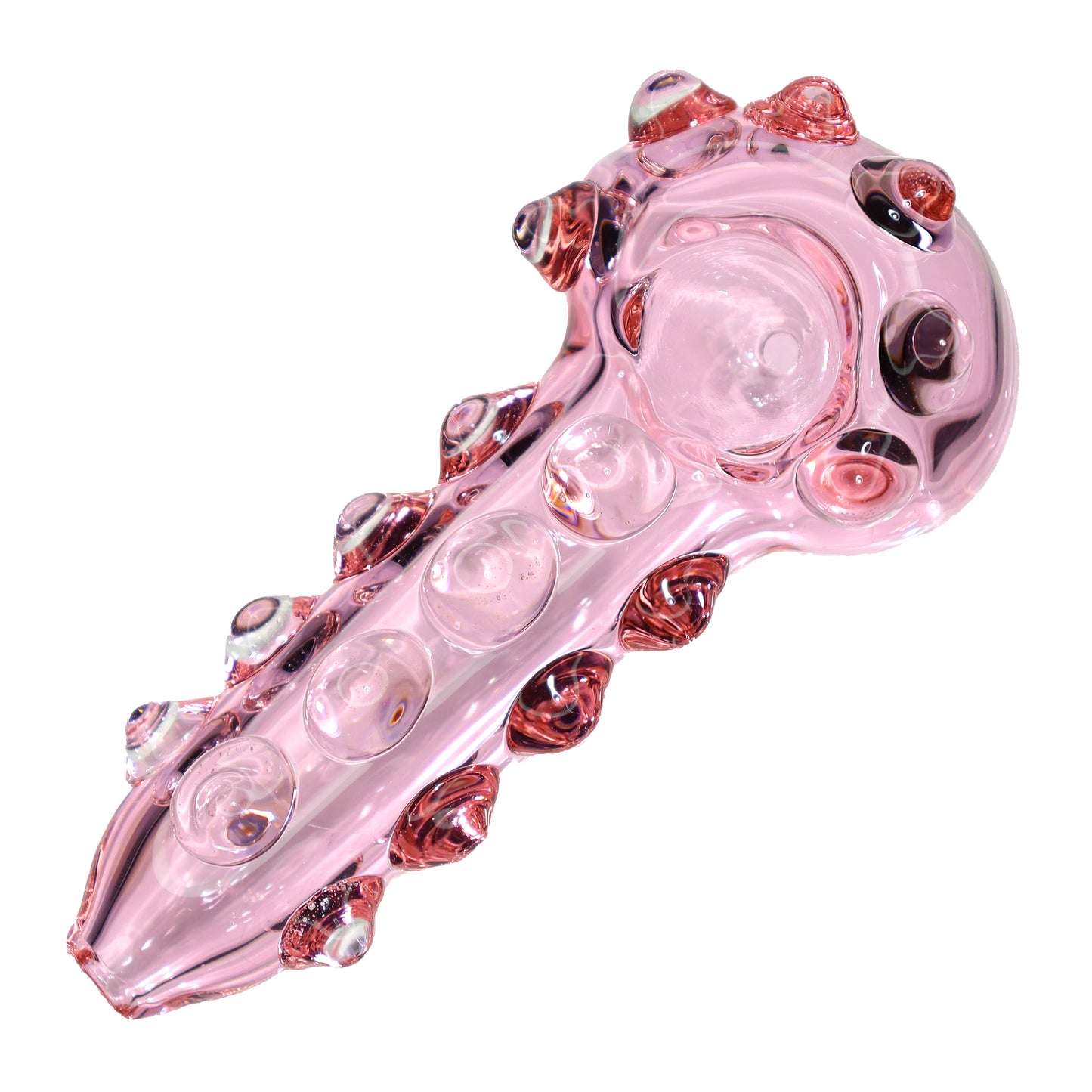 5 in - Fancy Doted Purple and Pink Hand Pipe Spoon