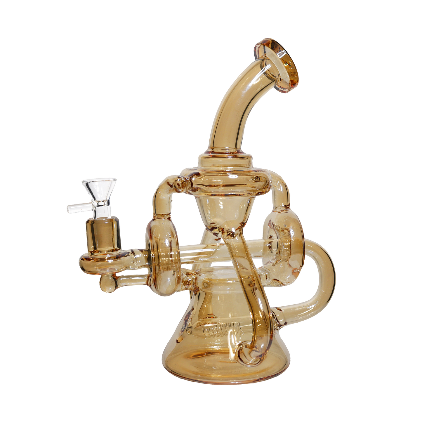 11 in - Iridescent/Metallic Shine Glass Recycler