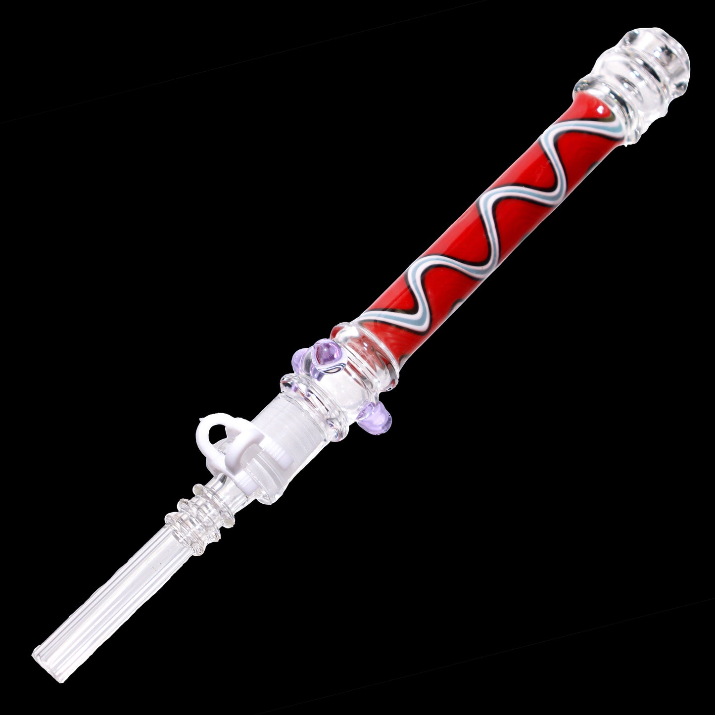 Twisted Multicolor Injection Glass Nectar Collector