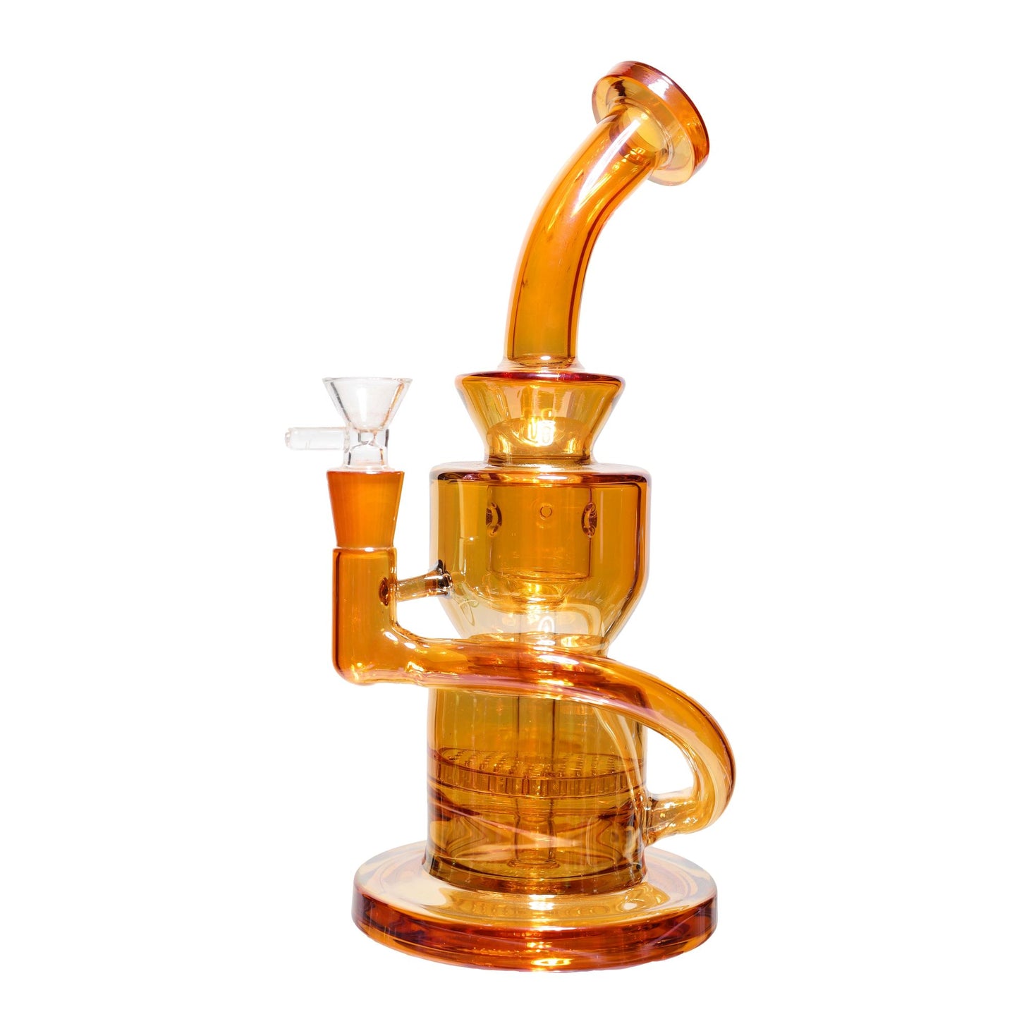 10 in - Honeycomb Metal Shine Glass Recycler