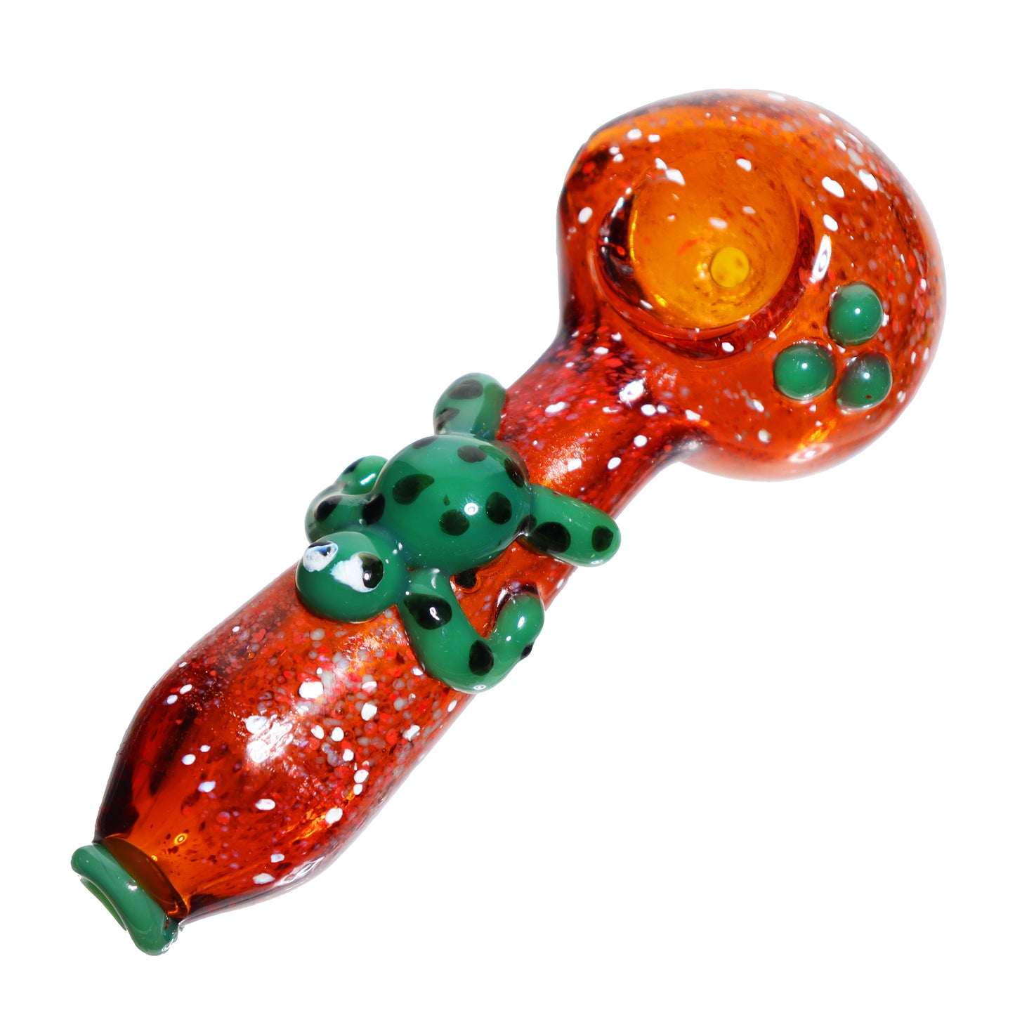 5 in - Fancy Little Frog Multicolor Hand Pipe Spoon