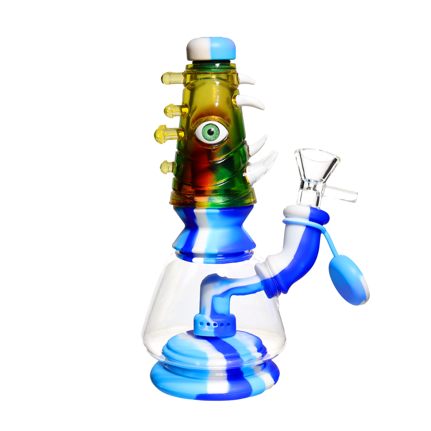 7 in - Monster One Eye Silicone/Glass Bong