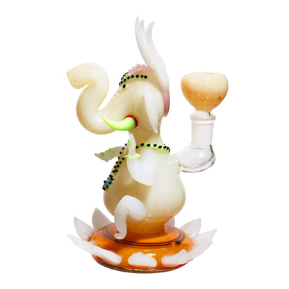 8 in - Fancy Monster Elephant Glass Bubbler