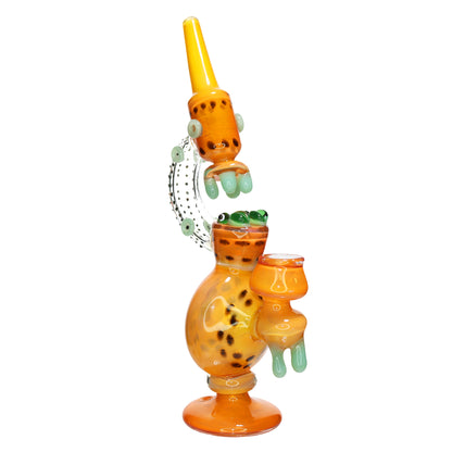 12 in - Microscope Honey Bee Glass Bubbler Fancy