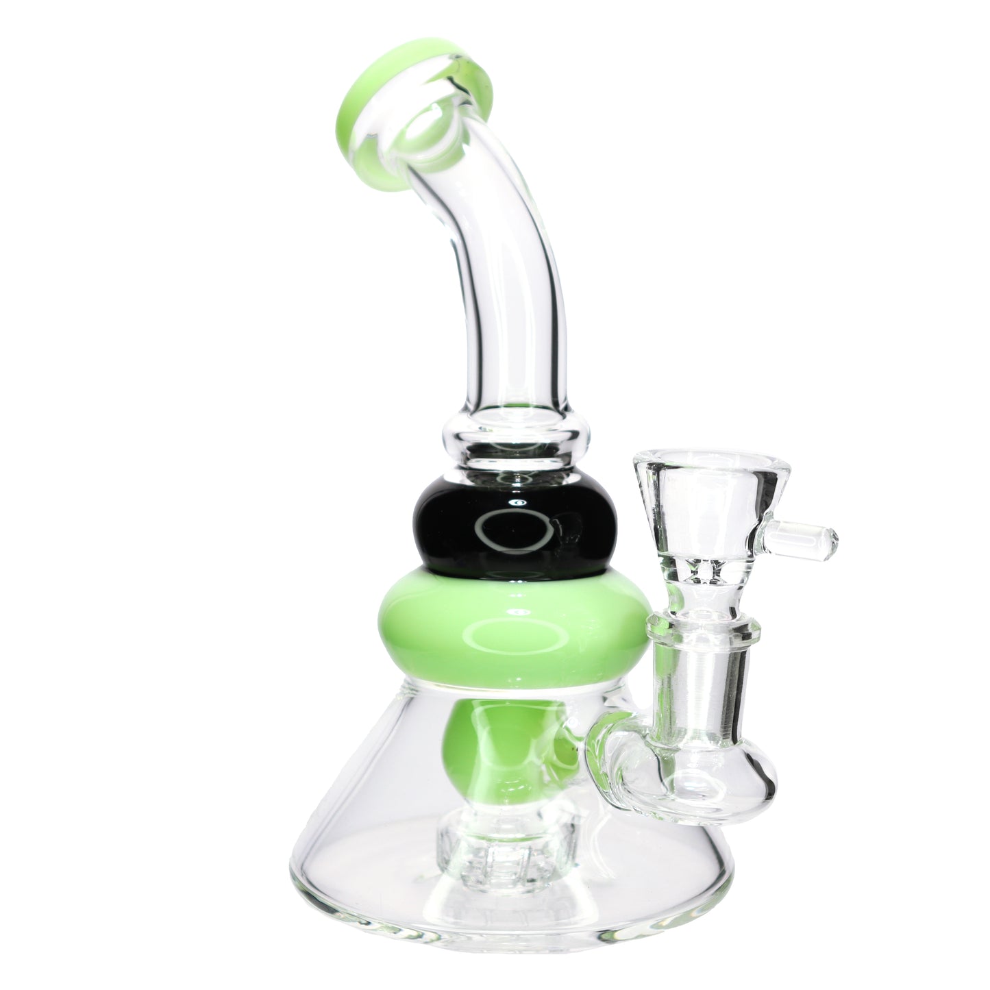 7 in - Slime/Black Ring Glass Bong