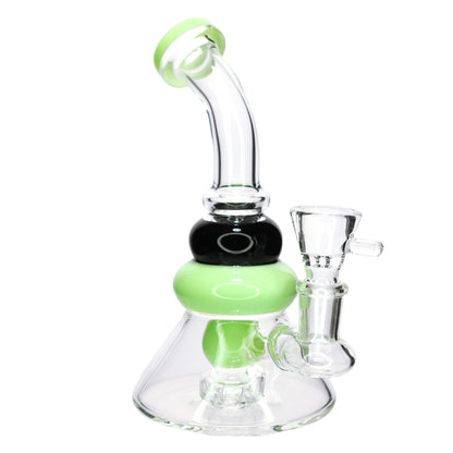 7 in - Slime/Black Ring Glass Bong