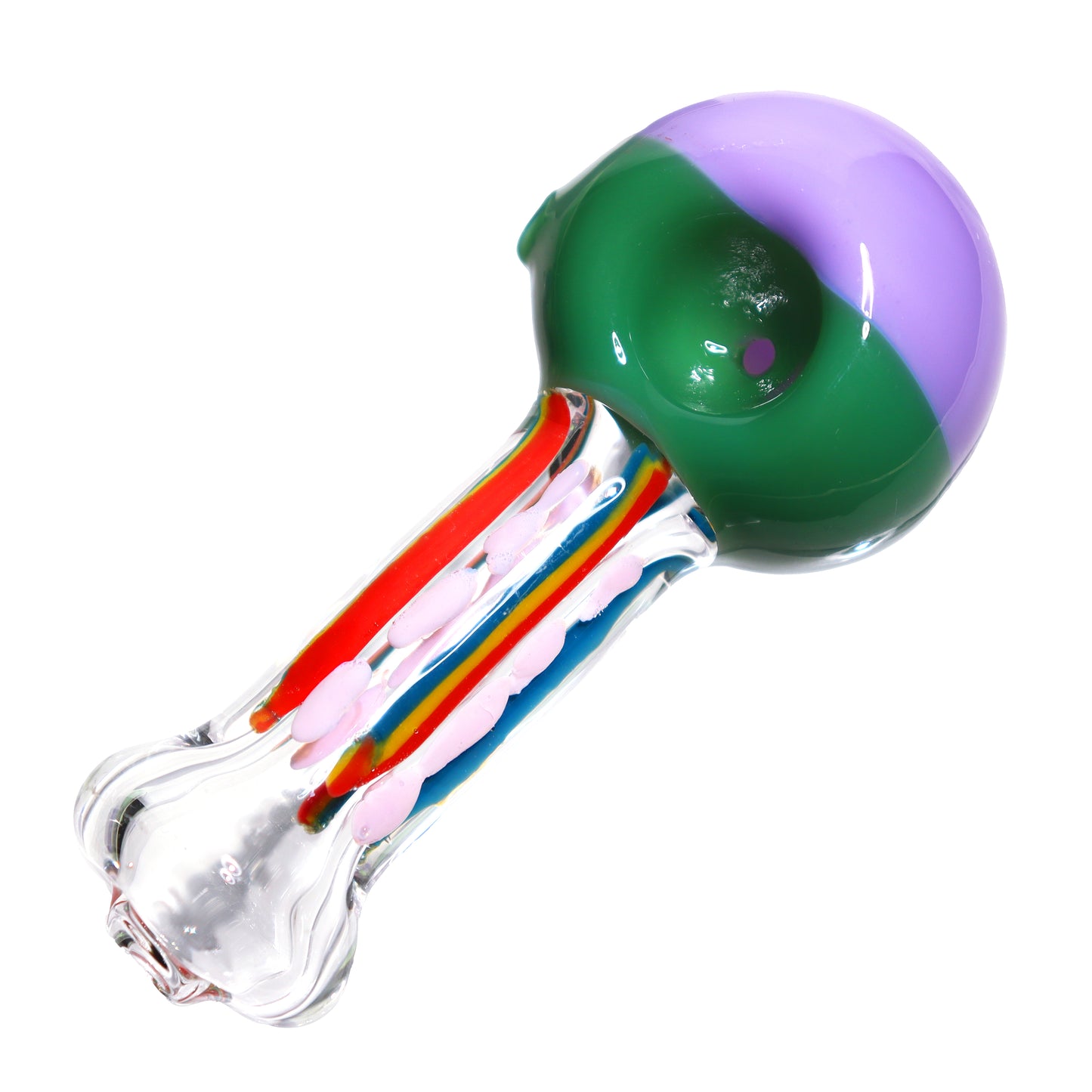 5 in - Super Exotic Swirl Multicolor Handle & Head Hand Pipe Spoon