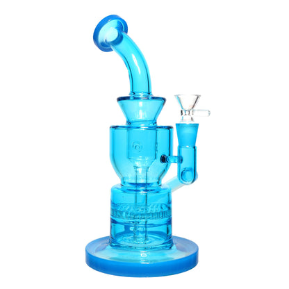 10 in - Honeycomb Neon Shine Glass Recycler